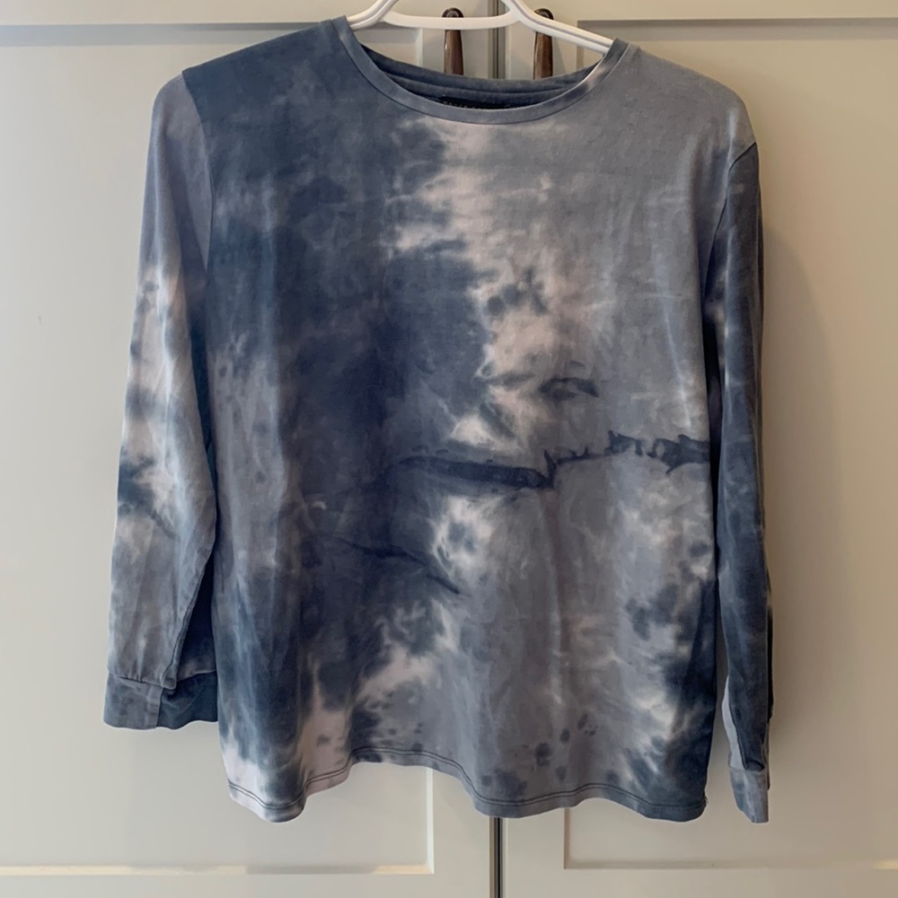 blue tie dye dress forum size small long sleeve shirt